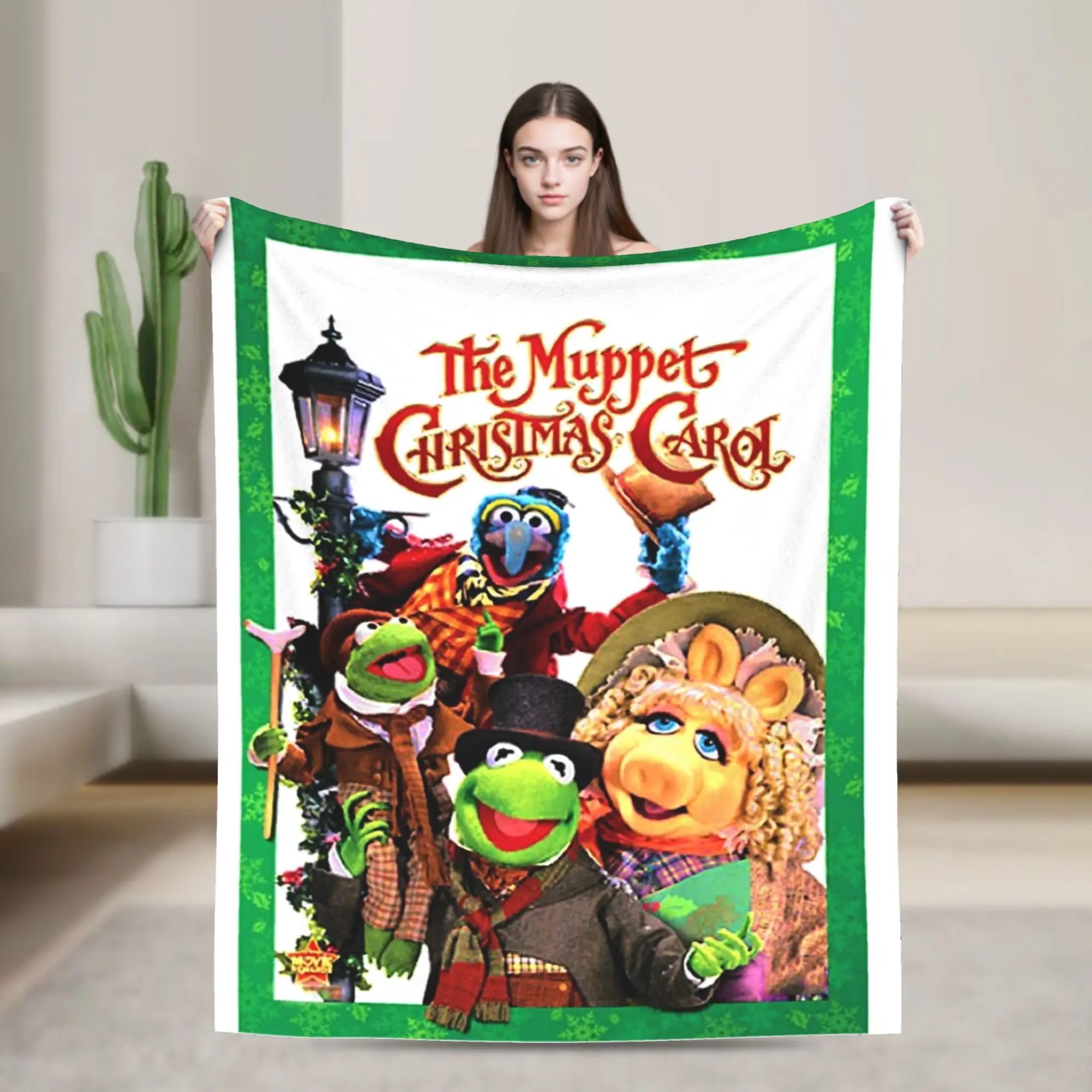 The Muppet Christmas Carol Blanket Ultra-Soft Flannel Cozy Cover Featuring Festive Holiday Muppet Artwork, Perfect As A Warm Throw For Sofa Lounging, Lightweight Travel Blanket, And Stylish Bed Blanket Decor For Fans Of Classic Christmas