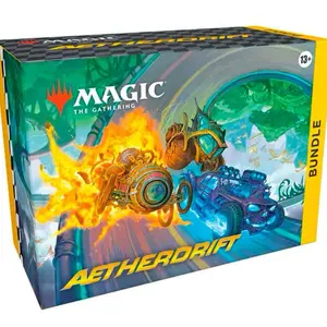 Magic the Gathering - Aetherdrift - Bundle - (DFT) - Qty 1 - Includes a box full of 9 Play Boosters, 30 Land cards (including 10 Full-Art Lands), plus accessories - New Sealed