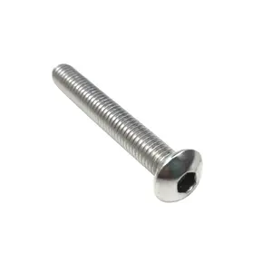 ZAYI M4-0.7 x 30mm Button  Socket Cap Screws, Allen Socket Drive, 304 Stainless Steel, Full Thread, Bright FinishMetric Thread Hex Socket Bolt Fastener 25 count