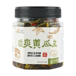 SANZHIQING Crispy Cucumber Skin Hunan Style Pickled Vegetable Appetizer - Savory & Spicy Rice Side Dish, 280g