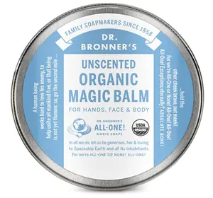 Dr. Bronner's - Organic Magic Balm (Baby Unscented, 2 Ounce) - Made with Organic Beeswax & Hemp Oil, Moisturizes & Soothes Hands, Face and Body, Relieves Dry Skin, Helps Prevent Diaper Rash