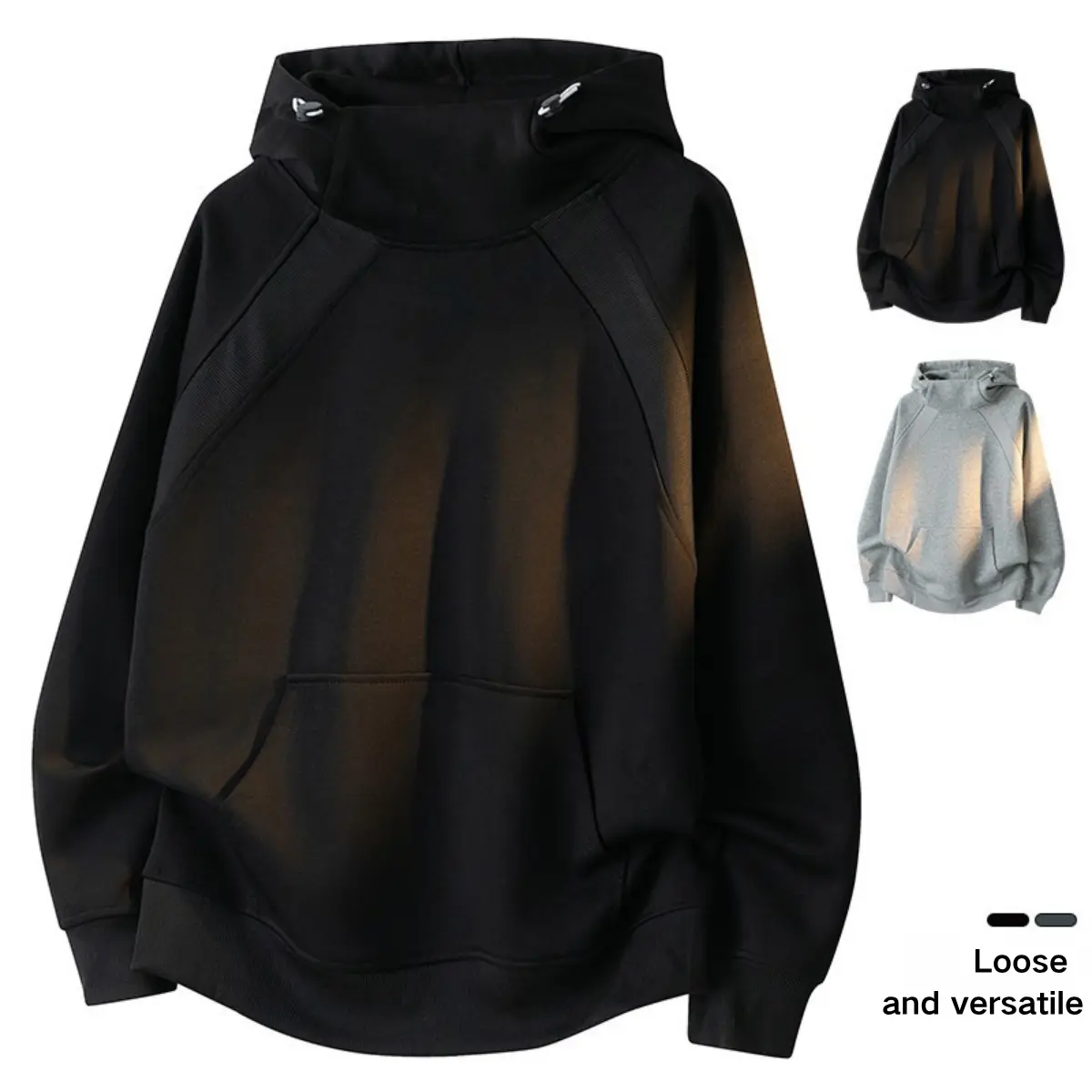 Oversized Hoodie - Loose Fit Polyester Hooded Design for Casual Wear Comfortable and Stylish Versatile Addition to Your Wardrobe