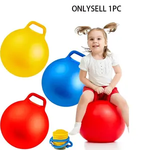 18-Inch 45cm Handle Jump Ball, Bouncing Ball, Durable Explosive-Proof Kangaroo Ball, Safe for Boys Girls, Outdoor Party Gift, Unisex Art Toy