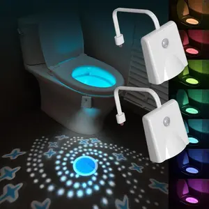 Toilet Lights Inside Toilet, USB RechargeableMotion Activated Toilet Night Light MotionSensor, LED Toilet Bowl Light, Toilet Seat Light forMen Women Dad Gifts for Men Fathers DayChristmas