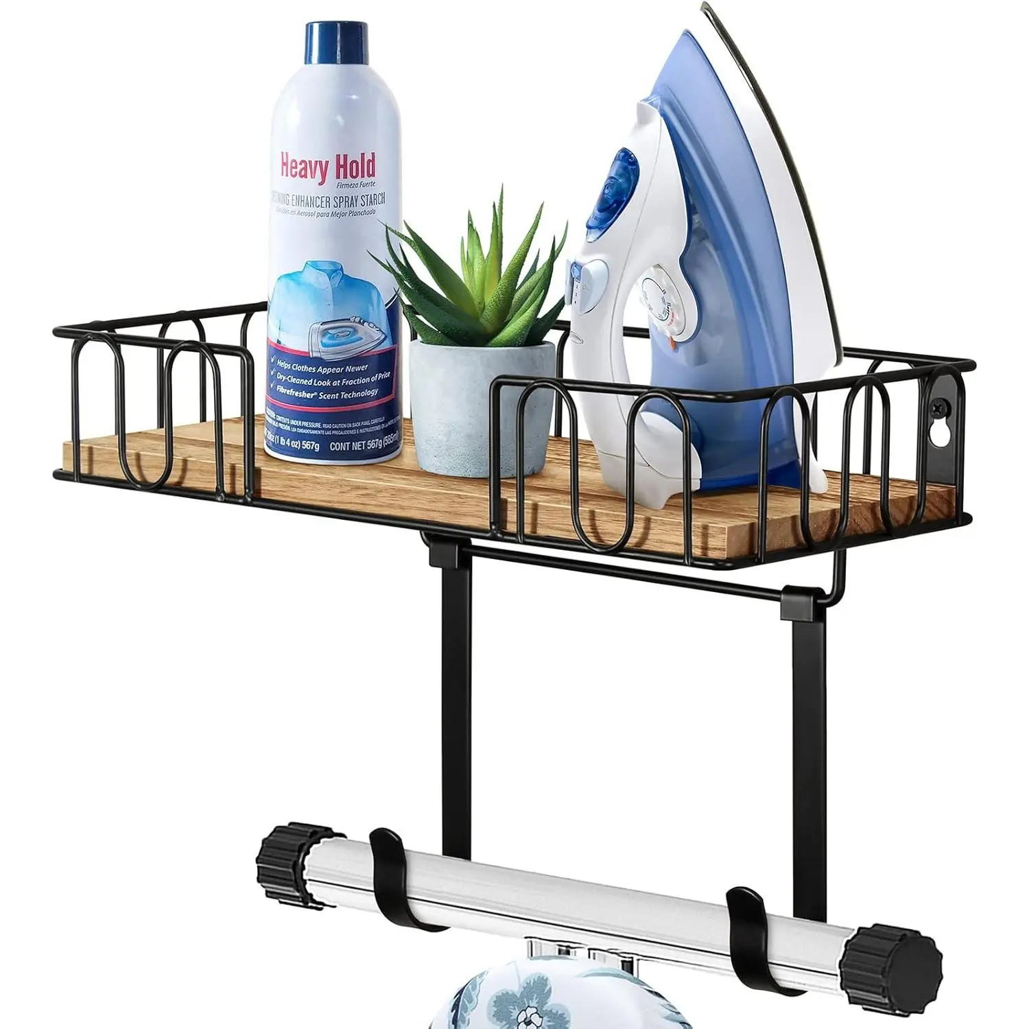 Ironing board rack, metal wall-mounted iron and ironing board holder ...