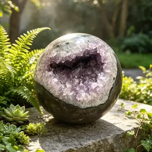 Open Mouth Amethyst Crystal Sphere