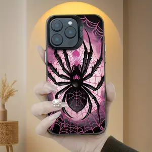for iPhone 16/15/14/13/12/11 Plus/Pro/Max - Hot-selling creative spider pattern IMD two-in-one photo frame mobile phone case, suitable for men and women with creative fashion design, suitable as gifts for friends, family, boyfriends, girlfriend as a gift