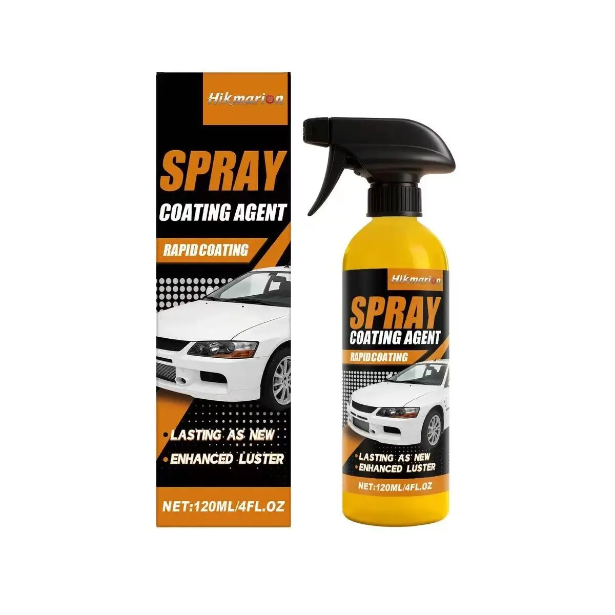 Hikmarion Car Coating Spray, Protective Coating, Car Paint Restorer, Exterior Paint Renewal Cleaning, Rust Removal Brightening, Automotive Care Solution, Quick Effect Coating Agent, Quick Detail Spray