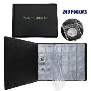 240 Pocket Coin Storage Book Collection Album Folder Money Holder Organizer 8x6"