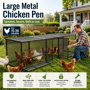 Elon Large Chicken Coop Outdoor Poultry Cage 83 Inch Hen House for Backyard Farm Life Durable Thickened Pigeon Cage for Duck Goose Home Breeding Easy to Install Design Weatherproof Strong Load Bearing Walk in Enclosure Run Shelter