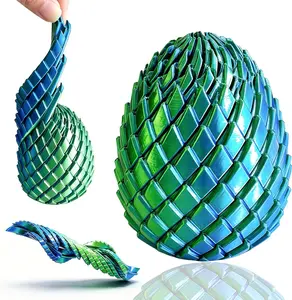 Twisty Fidget Egg, 3D Printed Slippery Egg Fidget, Easter Egg Stuffers for Teens Kids, Easter Basket Stuffers Essentials, 3D Printed Spiral Fidget Toy, Easter Egg Fillers,Easter Egg Hunt Supplies