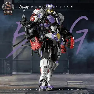 Fighter Heavy Armor Figure, 1/100 Scale Melee Power Armor, Highly Movable Mechanical Fighter Model, Cyberpunk Warrior Desktop Decor, Hobbyist Gift
