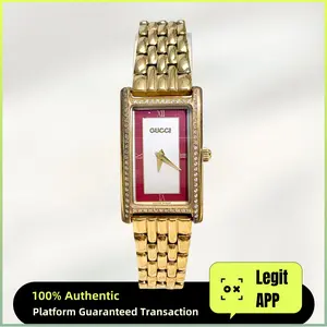 Gucci Vintage 19mm Gold Plated Quartz - Red&White Dial Ladies Watch 11892349