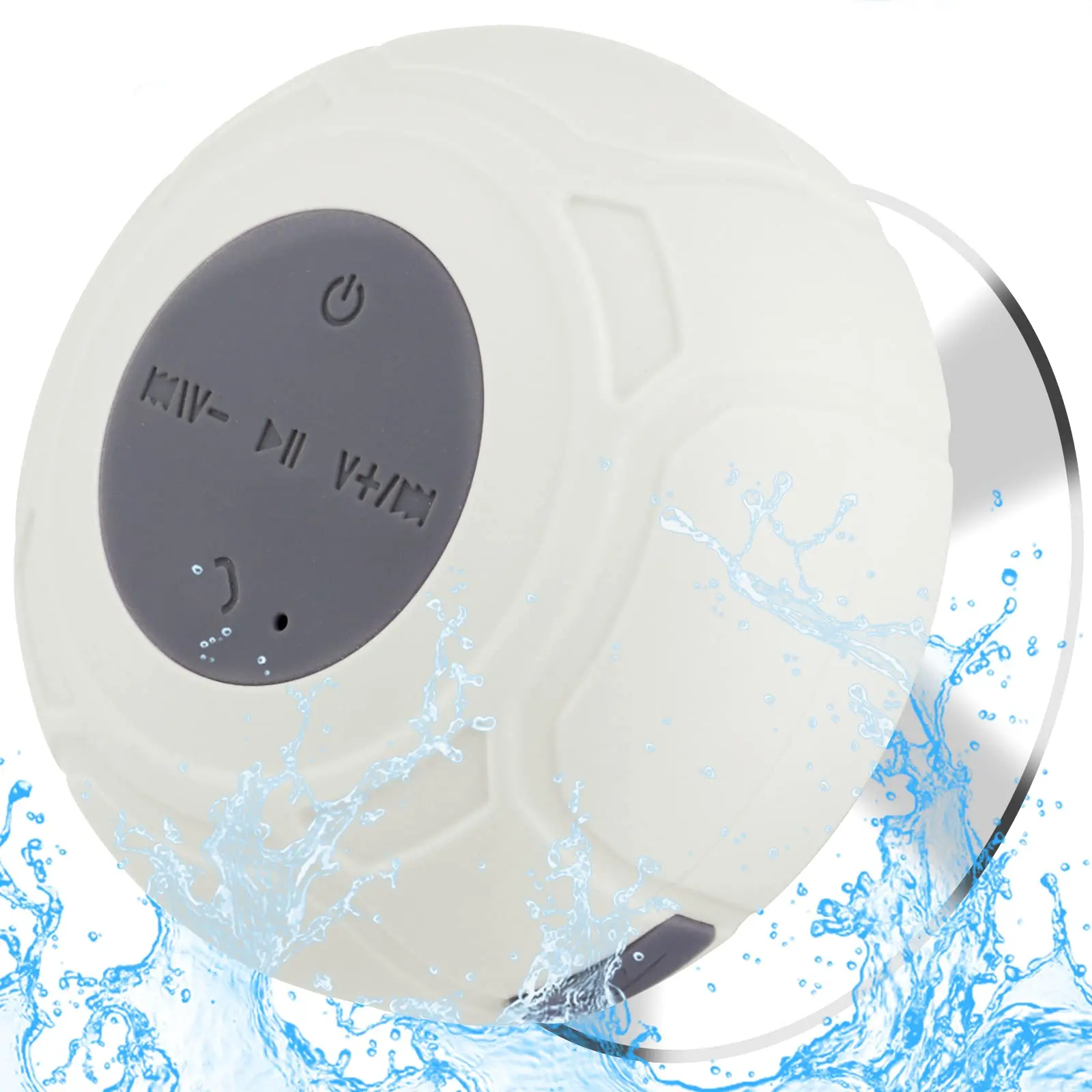 Waterproof Bluetooth Shower Speaker Portable Wireless Speaker Suction Cup, Built-in Mic for Bathroom Speakerphone for iPhone Mini Bluetooth Audio Smartphone