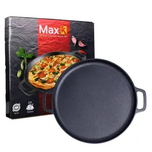 14-Inch Cast Iron Pizza Pan with Handles