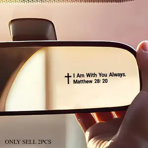 2PCS/SET For Car Rearview Mirrors, Stationery, Vintage Script Slogan Decor, Decal For Cars, Sticker For Cars, Car Stickers, Load Your Car with Artistic Vibe Easily, Poetic Wandering in Travel Details, Sticker Decals