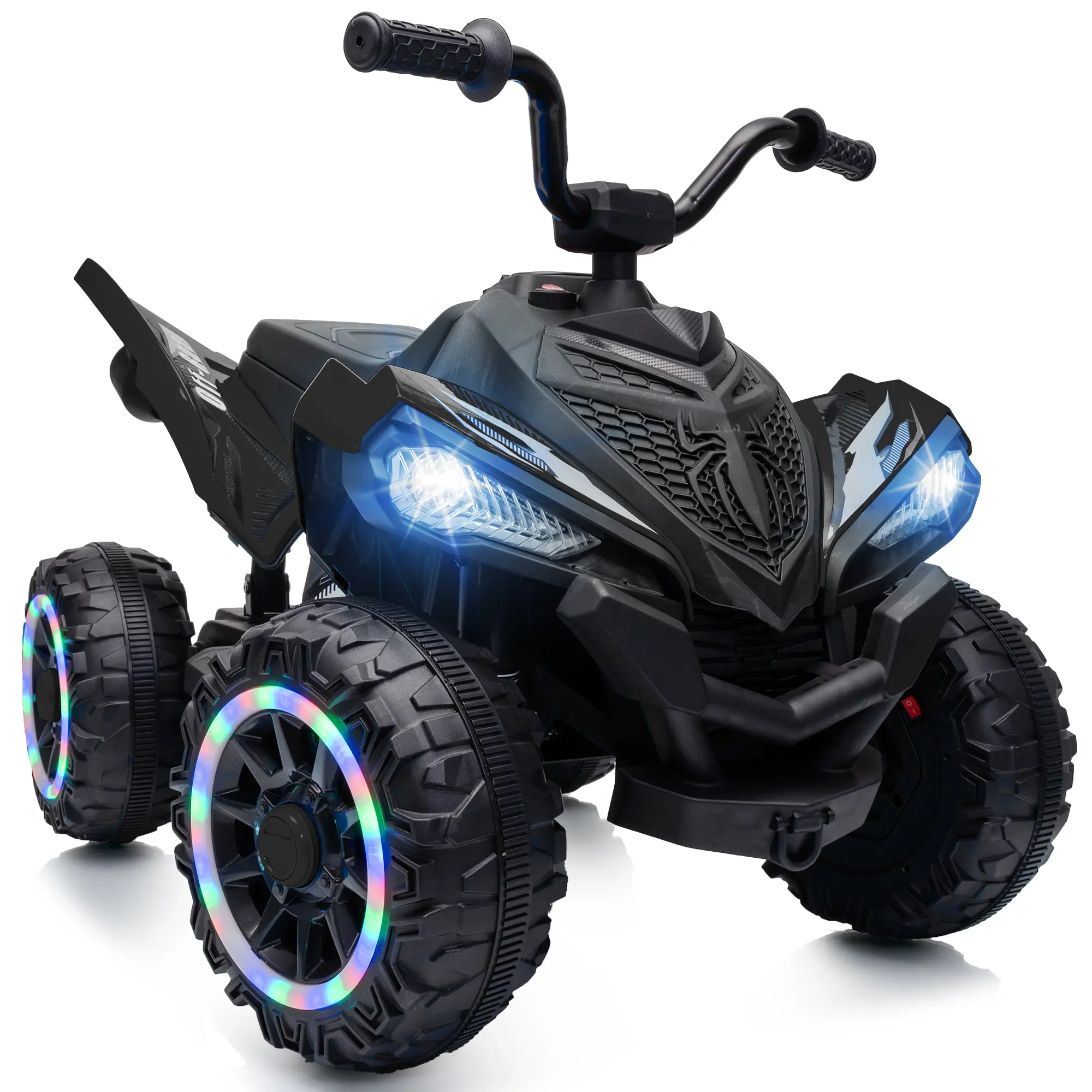 Hikiddo 24V ATV Kids 4 Wheeler, Spider Electric Four Wheeler for Kids Ride on Toy, 16" Extended Seat