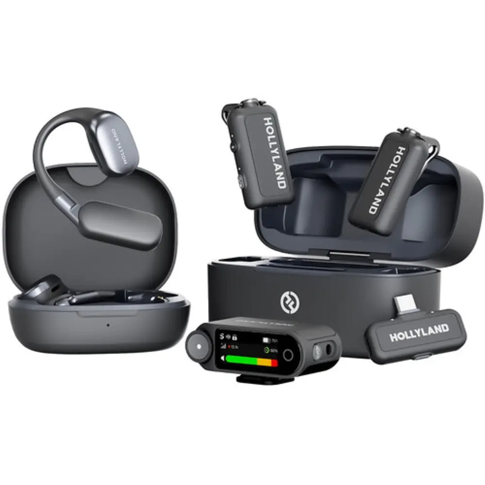 Hollyland LARK MAX 2 Ultimate Combo 2-Person Wireless Microphone System for Cameras and Mobile Devices | Space Gray, 2.4 GHz