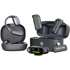 Hollyland LARK MAX 2 Ultimate Combo 2-Person Wireless Microphone System for Cameras and Mobile Devices | Space Gray, 2.4 GHz