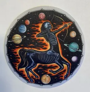 Planetary Warrior Astrology Sticker Iron On Patch 3.5 Decor Decorative
