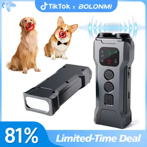 【BOLONMI】 Ultrasonic Dog Bark Deterrent Device – Anti Barking Device for Dogs, Safe & Humane Dog Training Tool to Stop Barking, Indoor & Outdoor Use, 23ft Long Range Rechargeable Bark Stopper