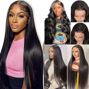 [Combo sale 24"&22"&22"]  get 3 wig' 13x4 Straight Hair Lace Front Wigs Human Hair Hair Pre PluckedHD Transparent Lace Frontal Human Hair Wigs 180%Density