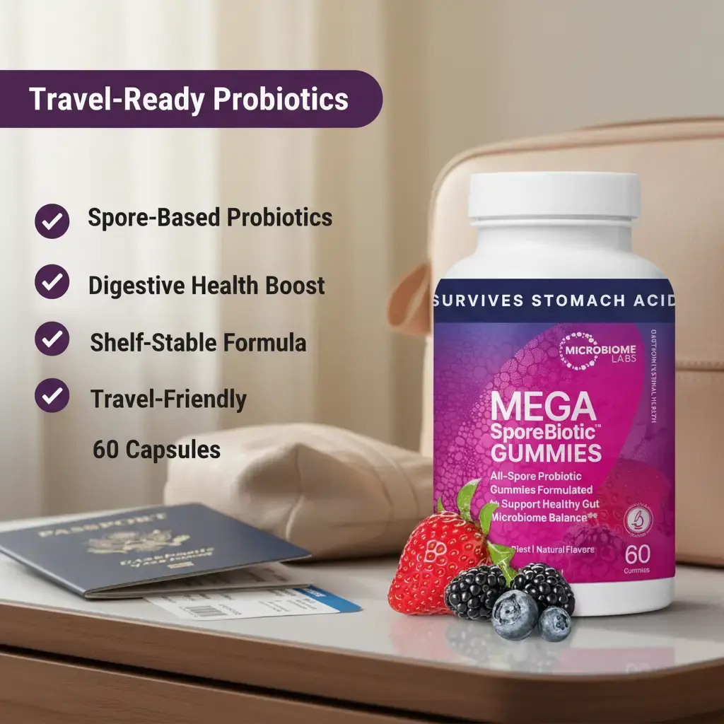 Spore Based Probiotic Supplement for Women & Men Daily Digestive Wellness Formula Shelf Stable 60 Capsules