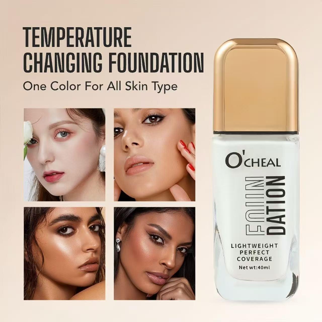 4-Shade Lightweight Concealing Foundation: Waterproof, silky-smooth, and flawless finish. This lightweight foundation provides natural radiance and long-lasting wear, ideal for concealing dark circles, blemishes, and other imperfections on the face.