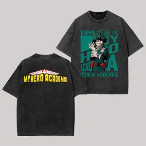 My Hero Academia Izuku Midoriya Printed Unisex Washed T-Shirt 24