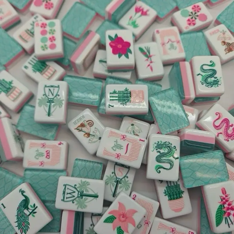 Cabana Lounge Inspired 3-Layer American Mahjong Tiles