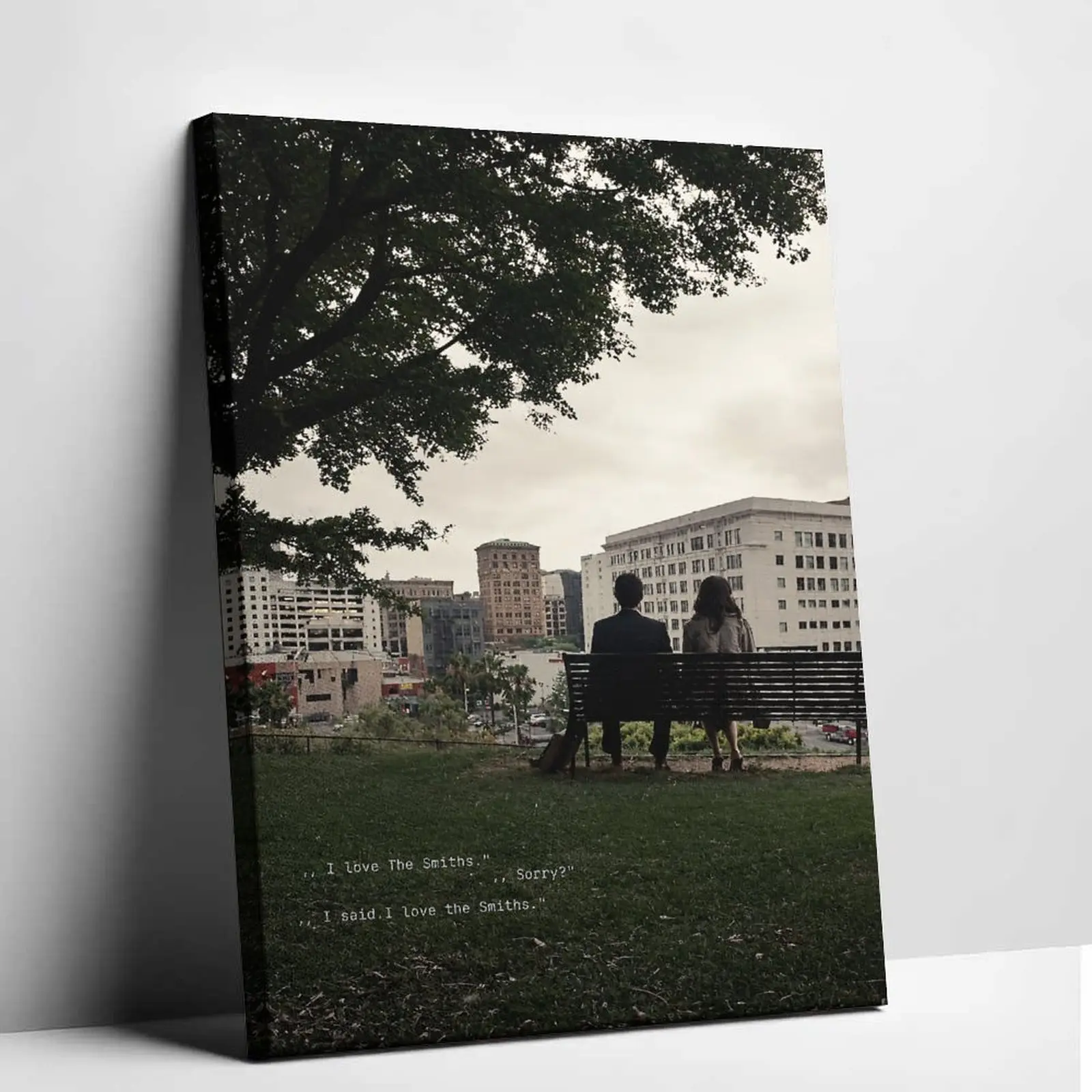 500 Days of Summer Movie Canvas Wall Art I Love The Smiths Quote Poster Print Vintage Romantic Film Still Canvas Painting Aesthetic Bench Scene Picture Decor for Living Room Bedroom