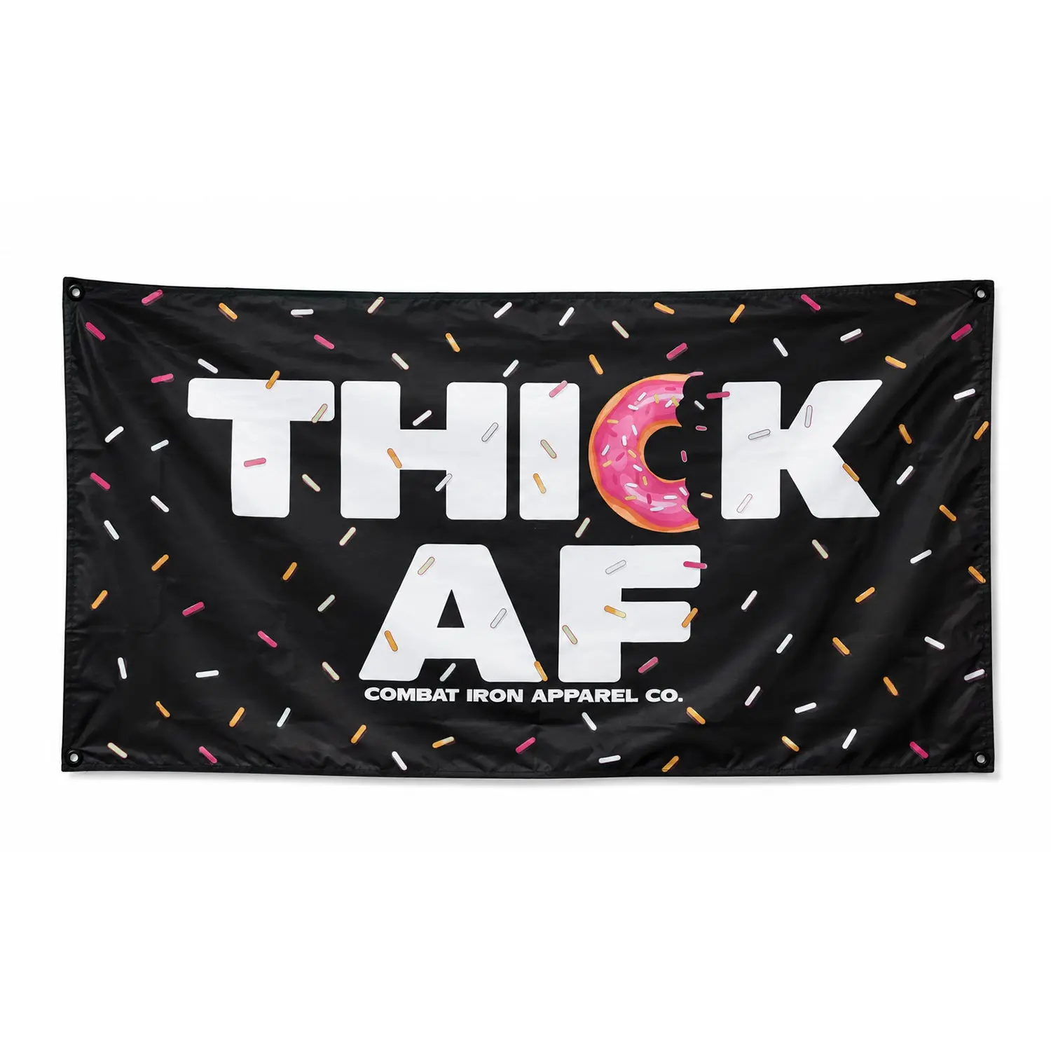 Glam Thick Sprinkles Donut Print Nylon Tapestry Wall Hanging, 3ft x 5ft Rectangular, Weather-Resistant, Easy-Clean Hand-Washable, Living Room House Decor, Decoration Items for Indoor Home Gym Room Inspo