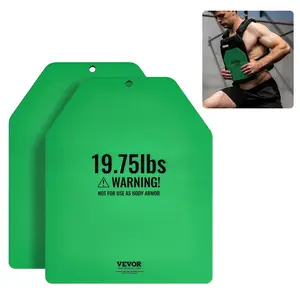 fathersdaygift VEVOR Weight Vest Plates, 19.75 LB Pairs, Premium Steel Weighted plates, Contoured Ergonomic Fit - WODs, Additional Weight for Weight Vests, for Strength Training, Running, Fitness, Heavy Workouts