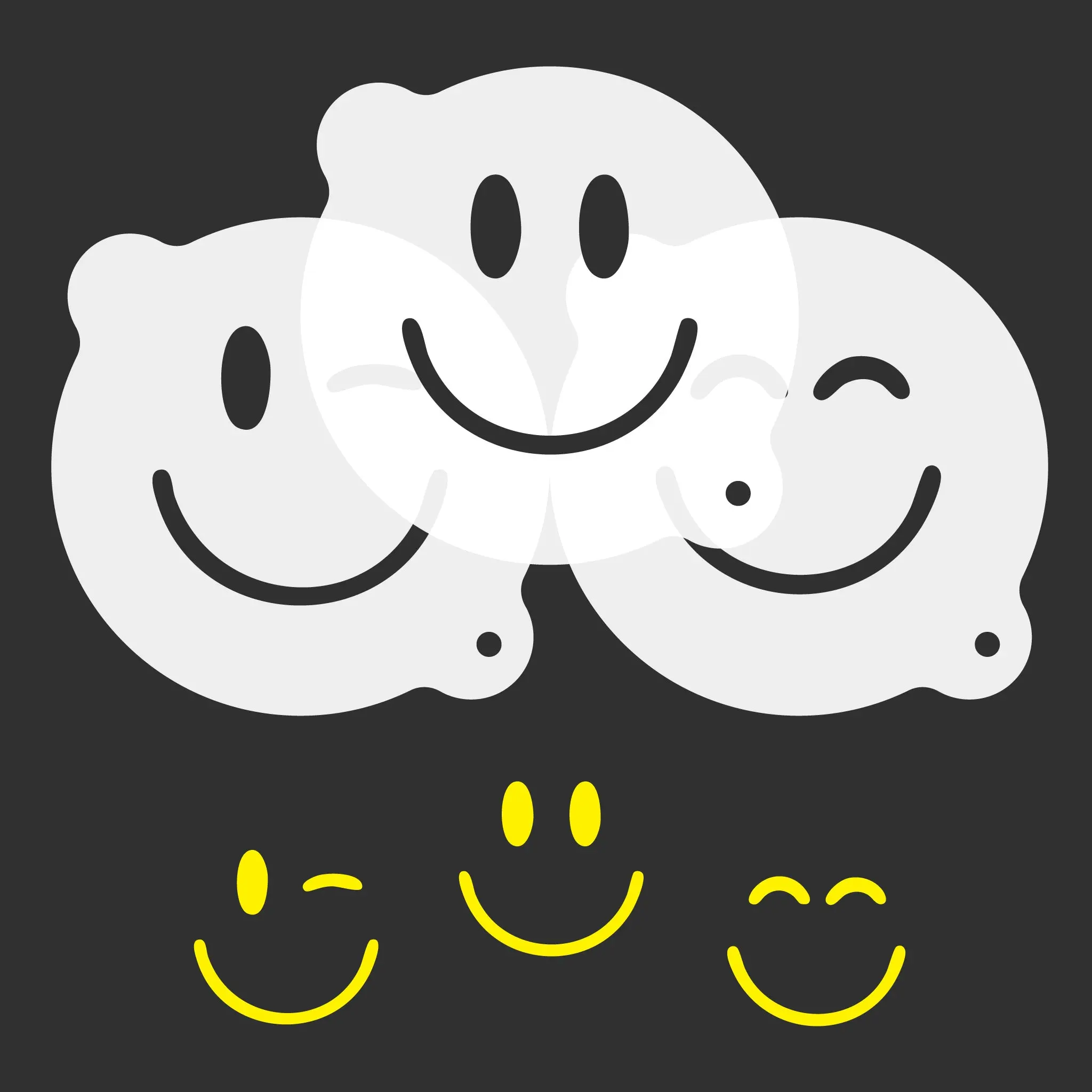 Smiley Face Coffee Stencils