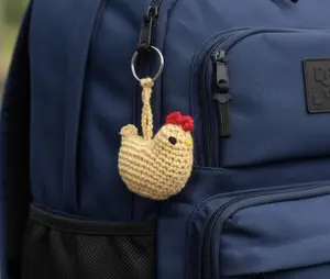 Crochet Farm Animal Keychain | Handmade Plush Charm
