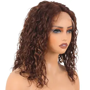 Wet and Wavy Highlight Curly Wave Lace Front Wig Wear and Go Glueless Wigs Human Hair Pre Plucked Pre Cut  Lace Front Wigs 180% Density T Part Highlight Ombre Curly Wig FS1B/30,FS4/27,12 16 20inch