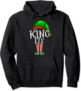 The King Elf Family Matching Group Christmas Gift Couple Pullover Hoodie - Brayanner Shop 68B08J34MDM9