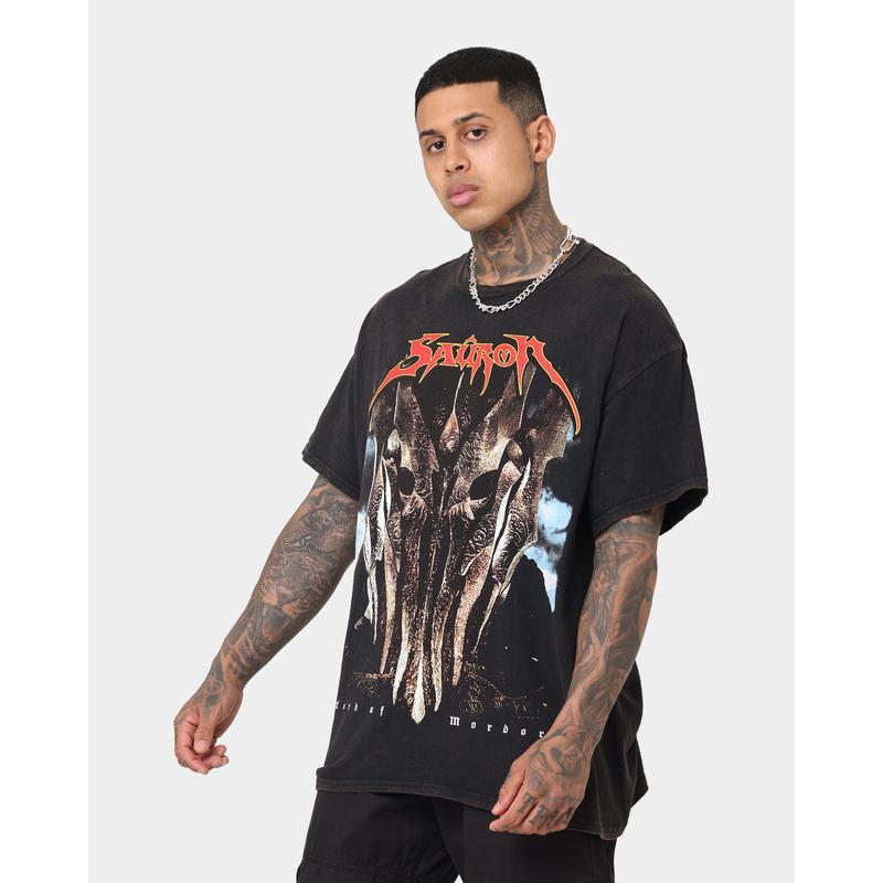 73Studio X The Lord Of The Rings Sauron Vintage T-Shirt Black Wash