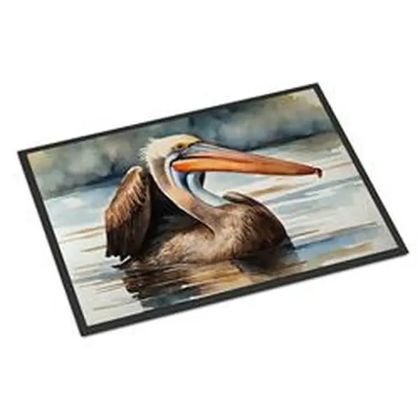 Unisex Pelican Doormat, 18x27 in, Fade Resistant Doormat for Household Entryway, Fade Resistant Doormats