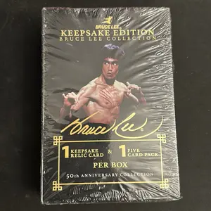 Bruce Lee 2024 Keepsake Collection Hobby Box - 1 Relic Card & 1 5-Card Pack - 50th Anniversary Edition - Museum Quality Items