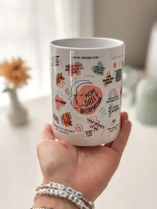 [Mother's Day Collection - Sale Up To 45%] Mom Daily Affirmation Coffee Mug, Positive Quote Ceramic Cup, Mothers Day Gift from Daughter, Inspirational Mom Gift