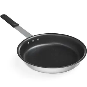 Non Stick Frying Pan, Heavy-Gauge Aluminum Skillet with Reinforced Nonstick Coating, Red Handle, Dishwasher and Oven Safe