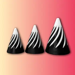 Impossible Twist Spiral Desk Fidget – Black & White 3D Printed Stress-Relief Novelty for Adults