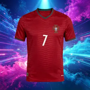 2026 Portugal Home And Away Red Green Black 7# Cristiano Ronaldo Short Sleeve Soccer Jersey Fans Version