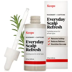 Keeps Everyday Scalp Serum - Hair Serum to Nourish, Condition & Exfoliate the Scalp - Caffeine, Rosemary Oil & Salicylic Acid for Hair Health- Hair Treatment Products for Men & Women