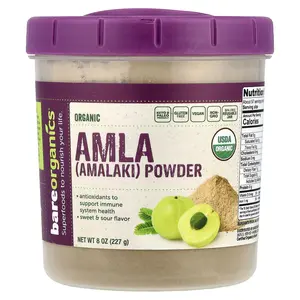 BareOrganics Organic Amla Powder, 8 oz (227 g)