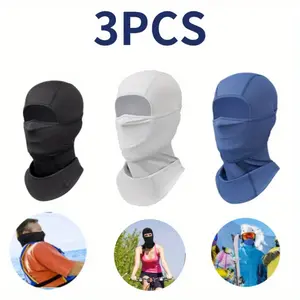 Balaclava Cooling Mask 3 Pieces Full Face Cover for Men and Women Sun UV Protection Breathable Full Head Hat for Outdoor Sports Cycling Hiking face  cover uv protector motorcycle ski scarf