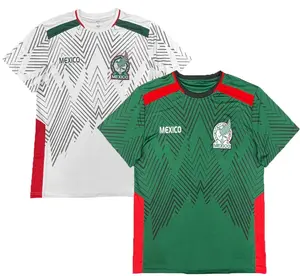 Mexico Team Soccer Jersey Green White Red Sports Shirt