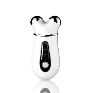 GlowTech Double-Headed Microcurrent Facial Massager - USB Rechargeable, Compact Beauty Device for All-Skin Daily Home Skincare, Skin Lifting & Sculpting (White) Spring Glow Up Tool