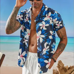 Mens Summer Beach Shirt Hawaiian Shirts Short Sleeve Casual Button Down Shirts